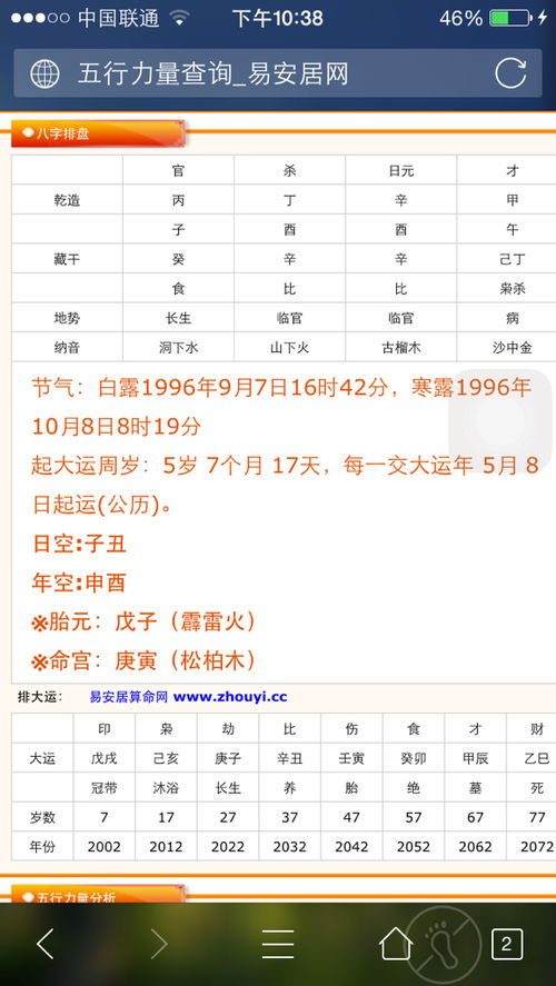 八字算命详细免费版